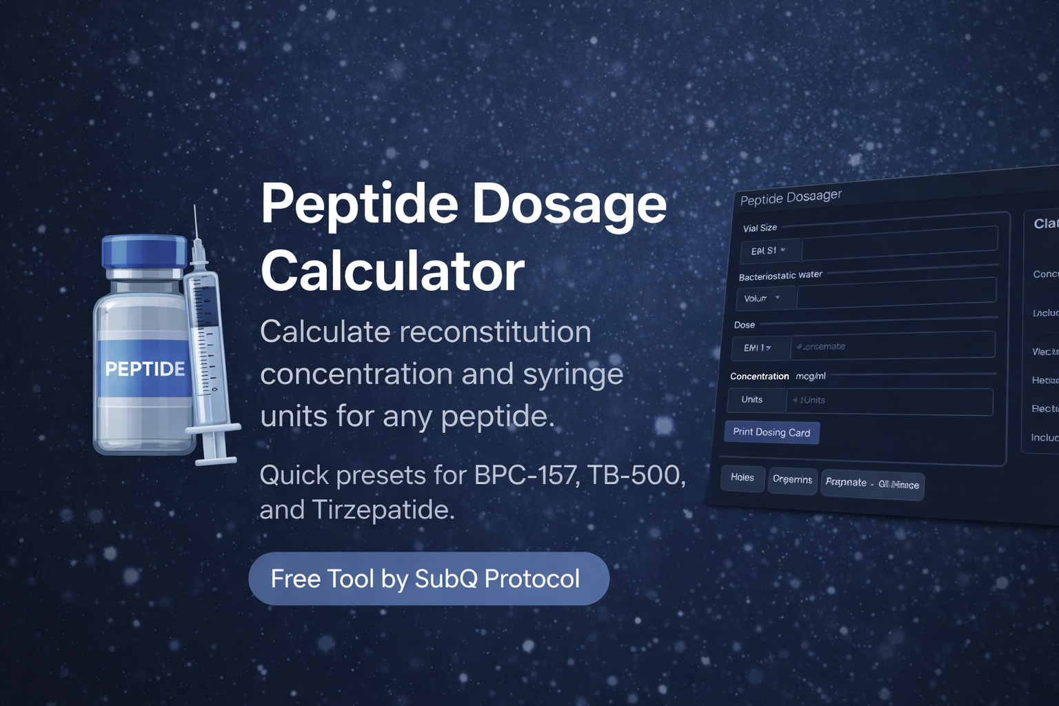 peptide bac water calculator Dosage for Accurate Dosing buy vitamin b12 injection Bacteriostatic Water:10ml B12 Injection benefits! •